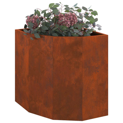 Corner Planter Rusty 45 x 45 x 50 cm Weathering steel