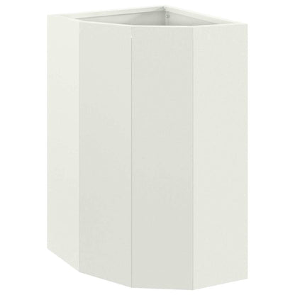 Corner Planter White 30 x 30 x 50 cm Steel