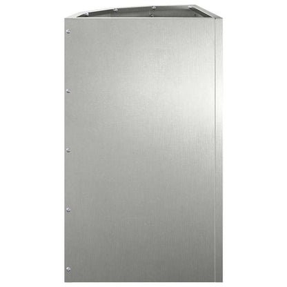 Corner Planter Silver 30 x 30 x 50 cm Stainless steel