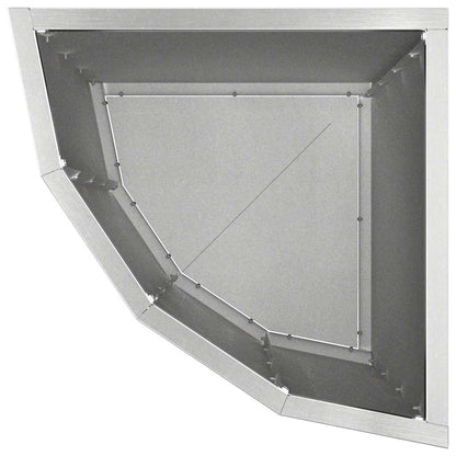 Corner Planter Silver 30 x 30 x 50 cm Stainless steel