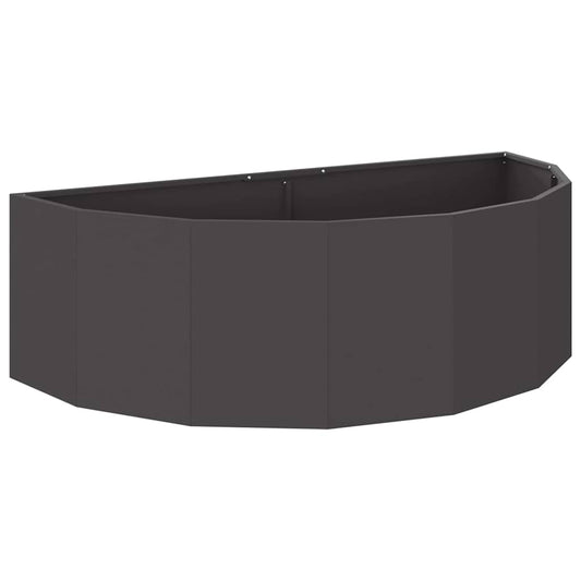 Planter Black 120 x 60 x 35 cm Steel