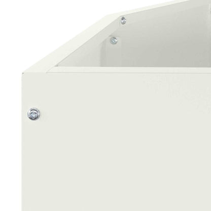 Planter White 120 x 60 x 35 cm Steel