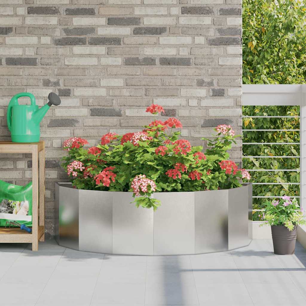 Planter Silver 120 x 60 x 35 cm Stainless Steel