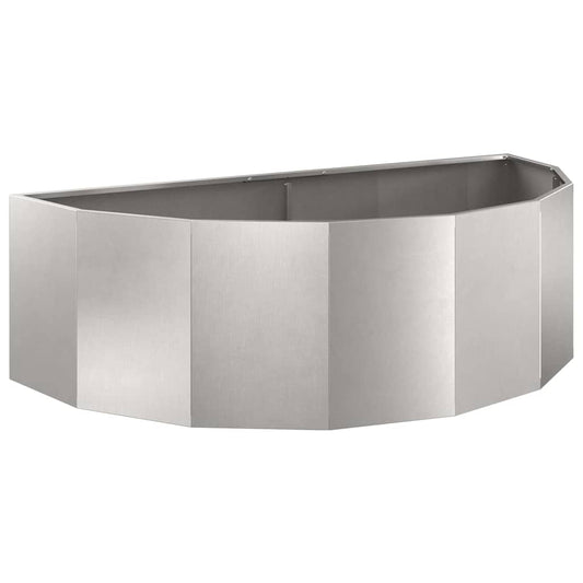 Planter Silver 120 x 60 x 35 cm Stainless Steel