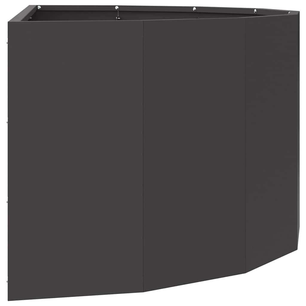 Planter Black 90 x 45 x 35 cm Steel