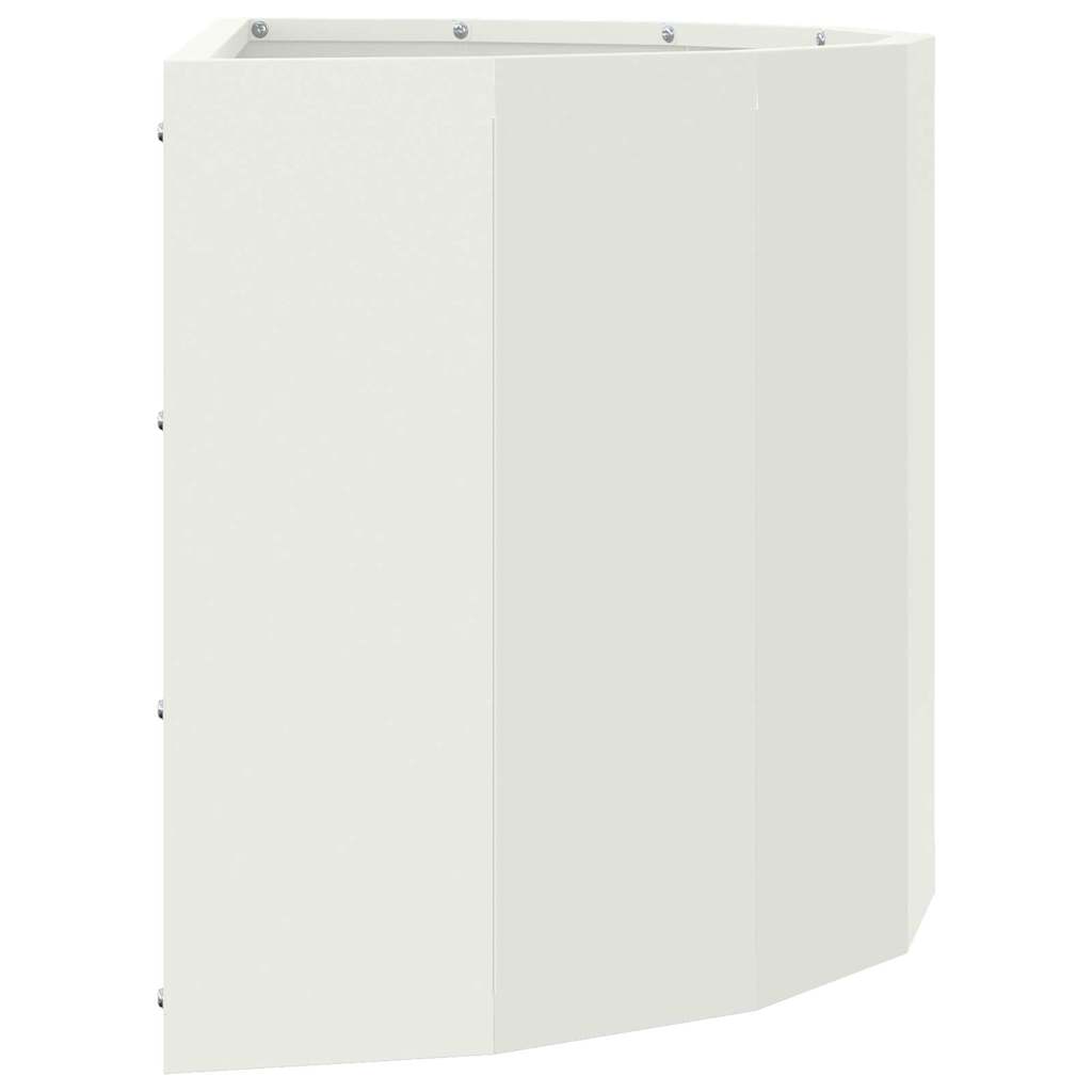 Planter White 60 x 30 x 35 cm Steel