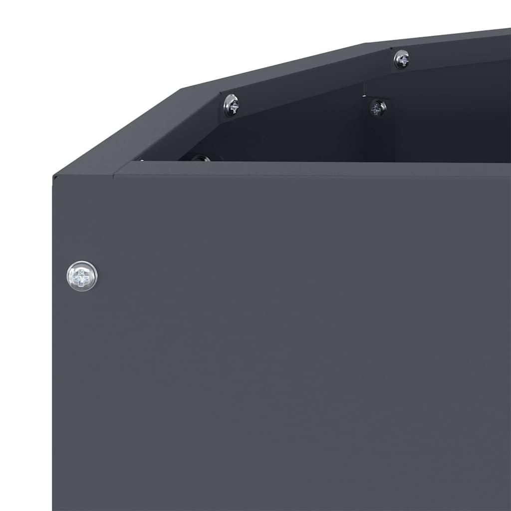 Planter Anthracite 60 x 30 x 35 cm Steel