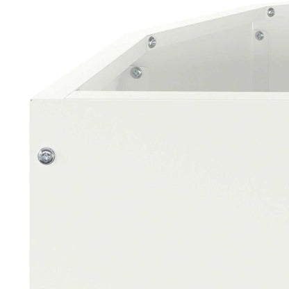 Planter White 90 x 45 x 50 cm Steel