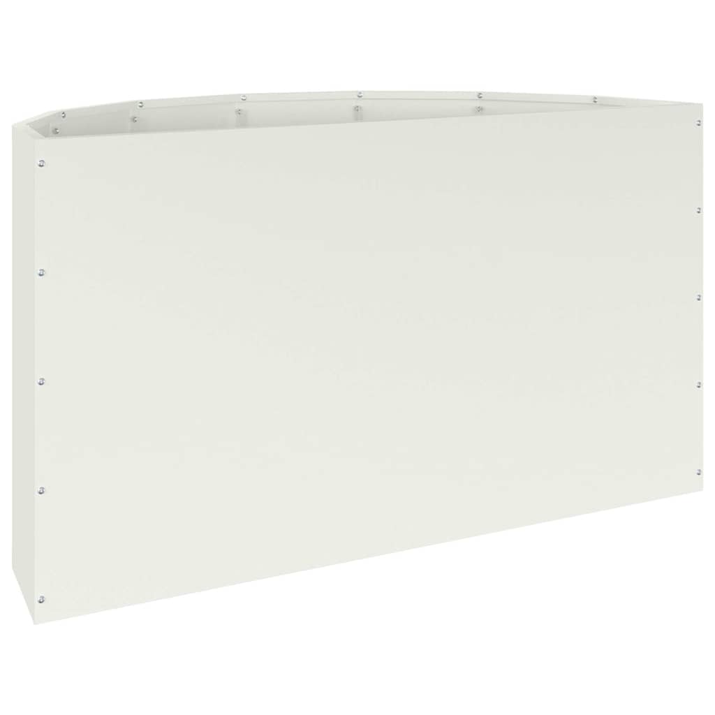 Planter White 90 x 45 x 50 cm Steel