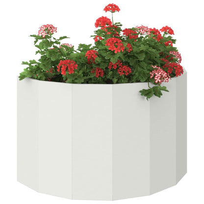 Planter White 90 x 45 x 50 cm Steel
