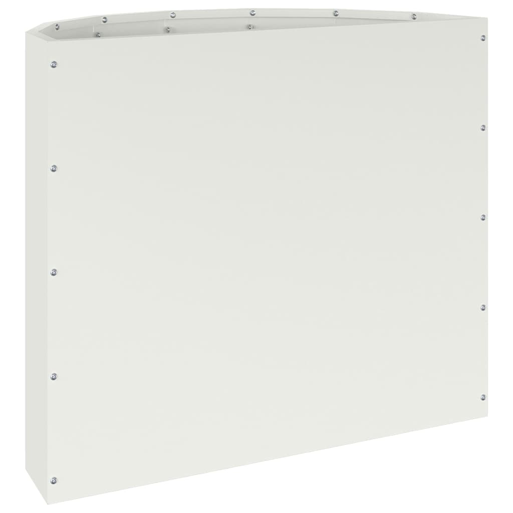 Planter White 60 x 30 x 50 cm Steel