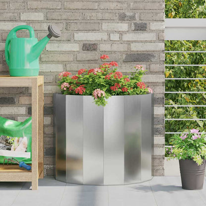 Planter Silver 60 x 30 x 50 cm Galvanised Steel