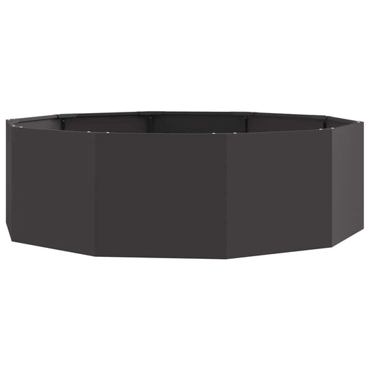 Planter Black 120 x 120 x 35 cm Steel