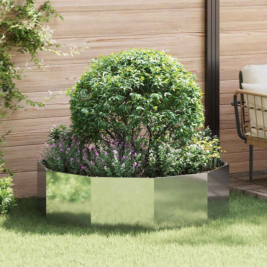 Planter Silver 120 x 120 x 35 cm Galvanised Steel