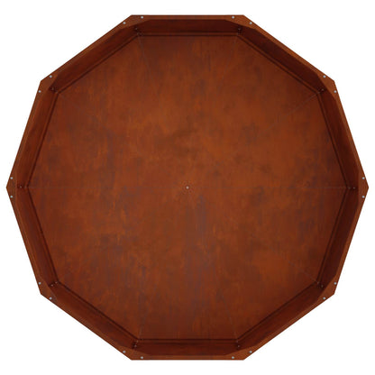 Planter Rusty 120 x 120 x 35 cm Weathering Steel