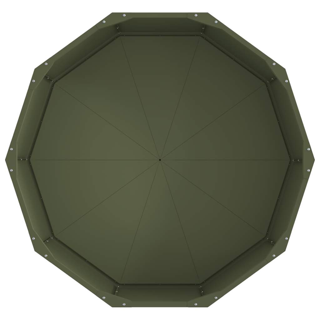 Planter Olive Green 90 x 90 x 35 cm Steel