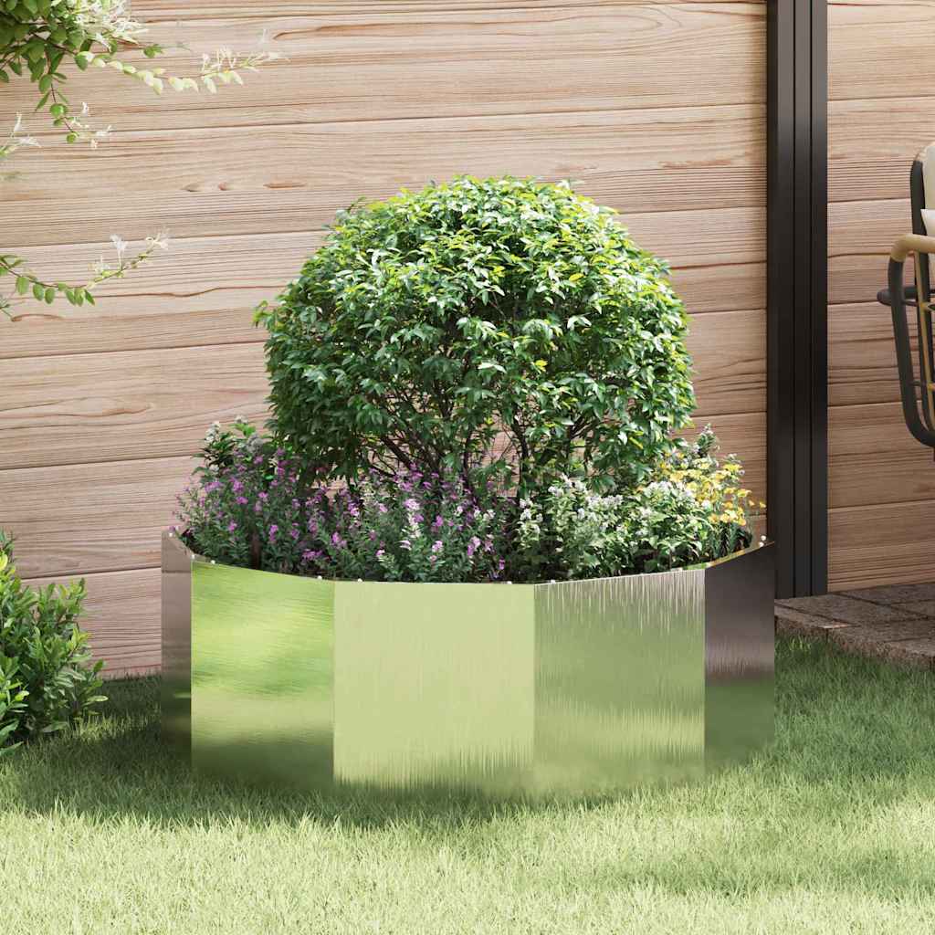 Planter Silver 90 x 90 x 35 cm Stainless Steel