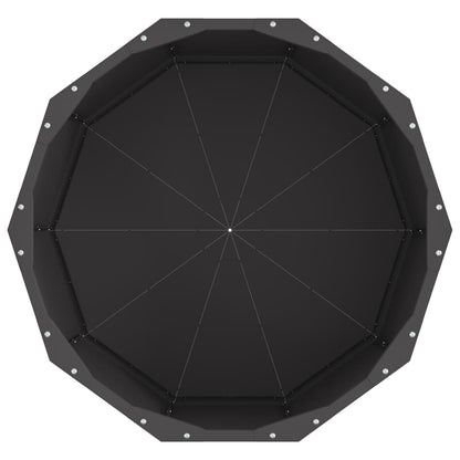 Planter Black 60 x 60 x 35 cm Steel