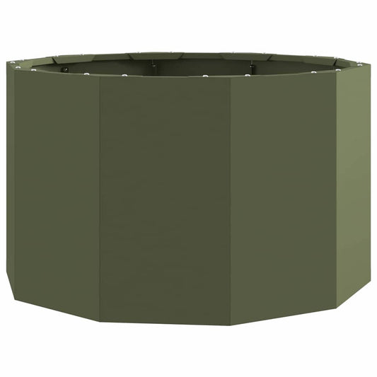 Planter Olive Green 60 x 60 x 35 cm Steel