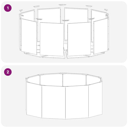 Planter White 120 x 120 x 50 cm Steel