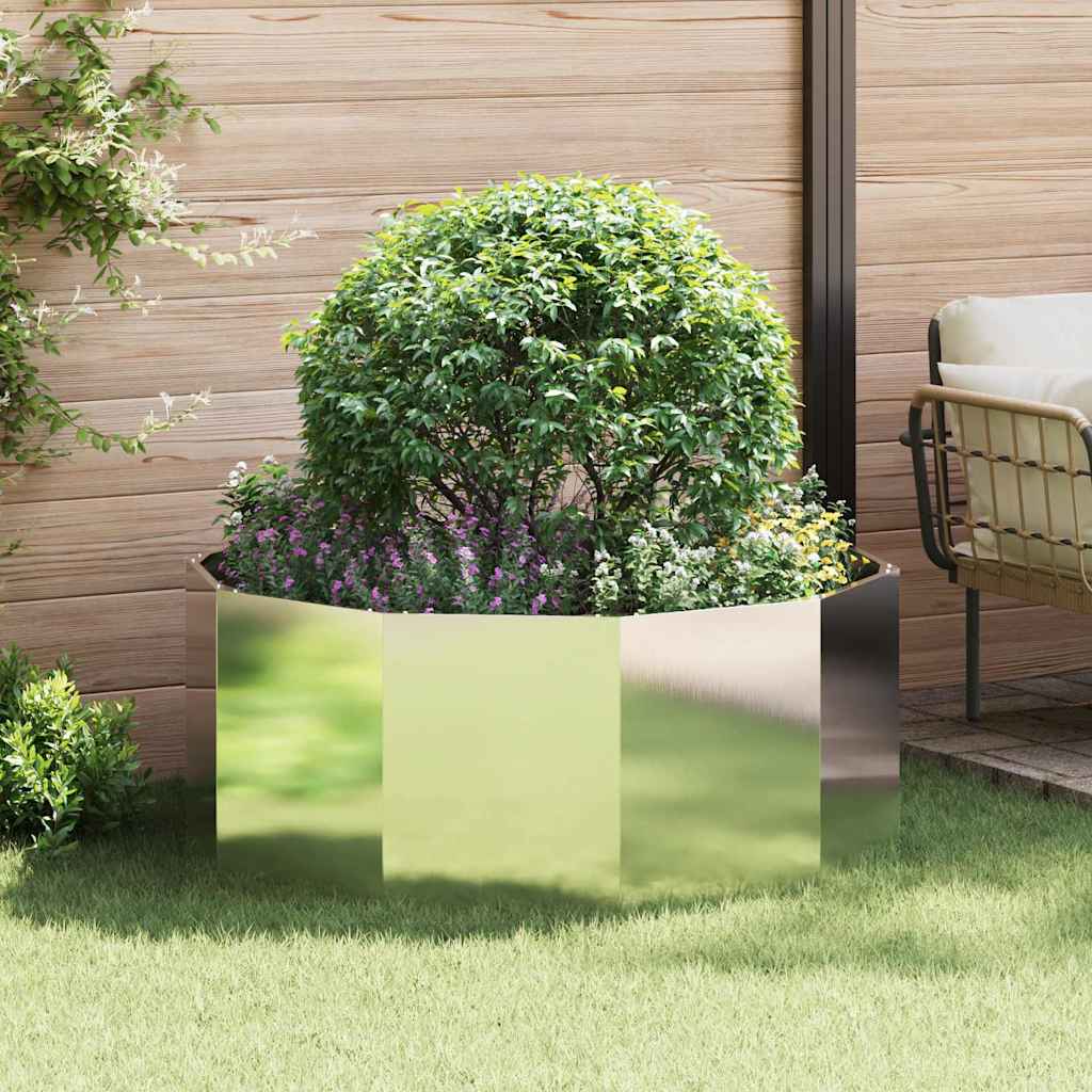 Planter Silver 120 x 120 x 50 cm Stainless Steel