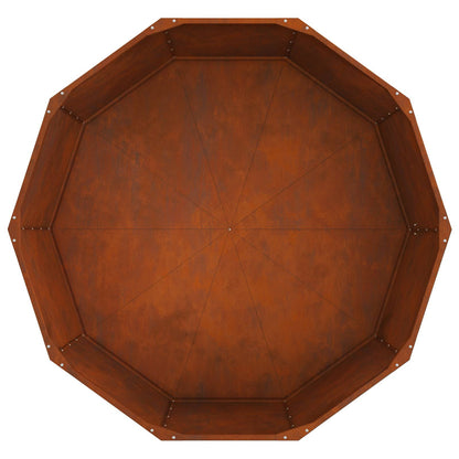 Planter Rusty 120 x 120 x 50 cm Weathering Steel