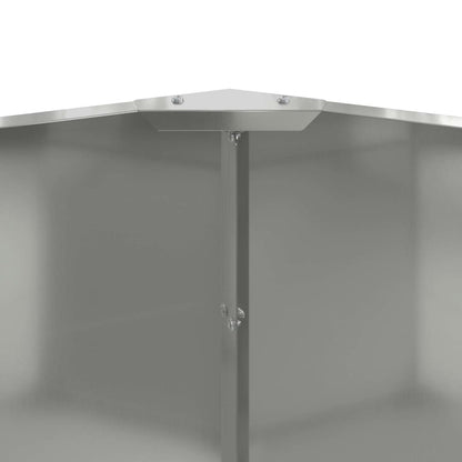 Planter Silver 90 x 90 x 50 cm Galvanised Steel
