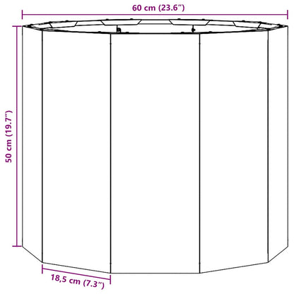 Planter Silver 60 x 60 x 50 cm Galvanised Steel
