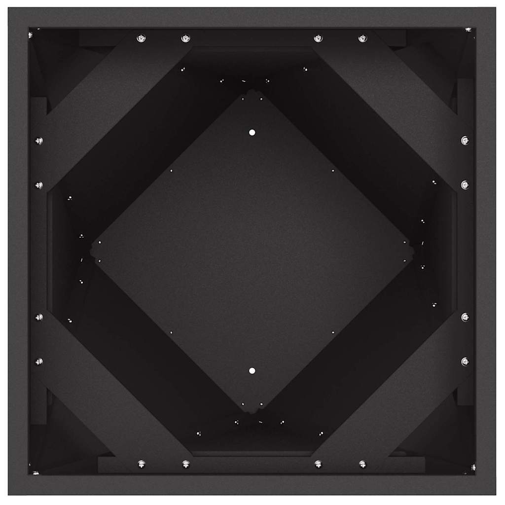 Planter 2 pcs Black 30 x 30 x 75 cm Steel