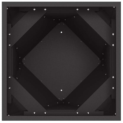 Planter 2 pcs Black 30 x 30 x 75 cm Steel