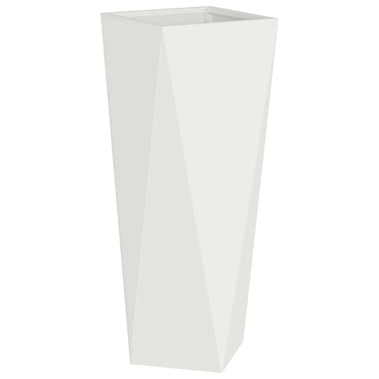 Planter White 30 x 30 x 75 cm Steel