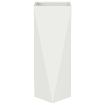 Planter 2 pcs White 30 x 30 x 75 cm Steel