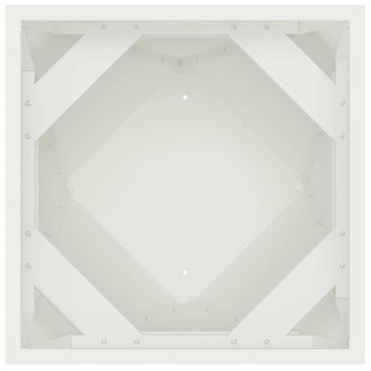 Planter 2 pcs White 30 x 30 x 75 cm Steel