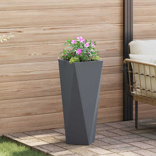 Planter Anthracite 30 x 30 x 75 cm Steel