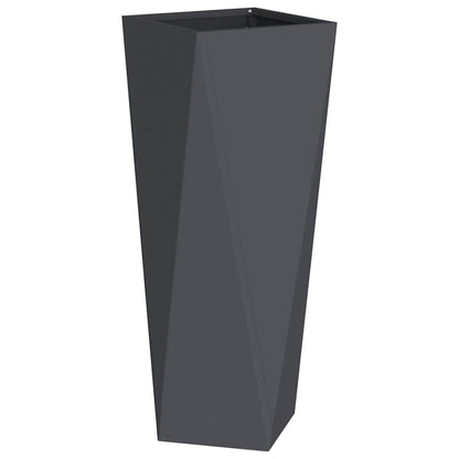 Planter 2 pcs Anthracite 30 x 30 x 75 cm Steel