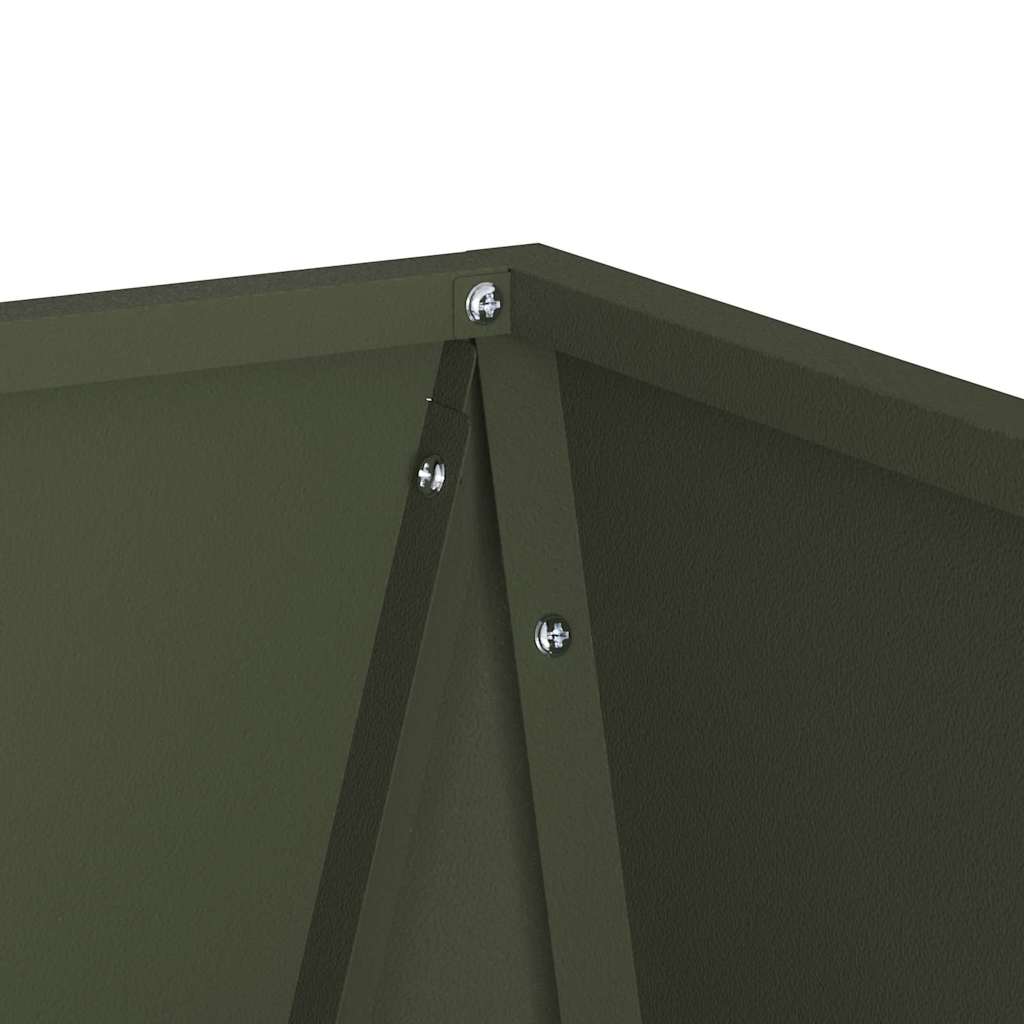 Planter Olive Green 30 x 30 x 75 cm Steel