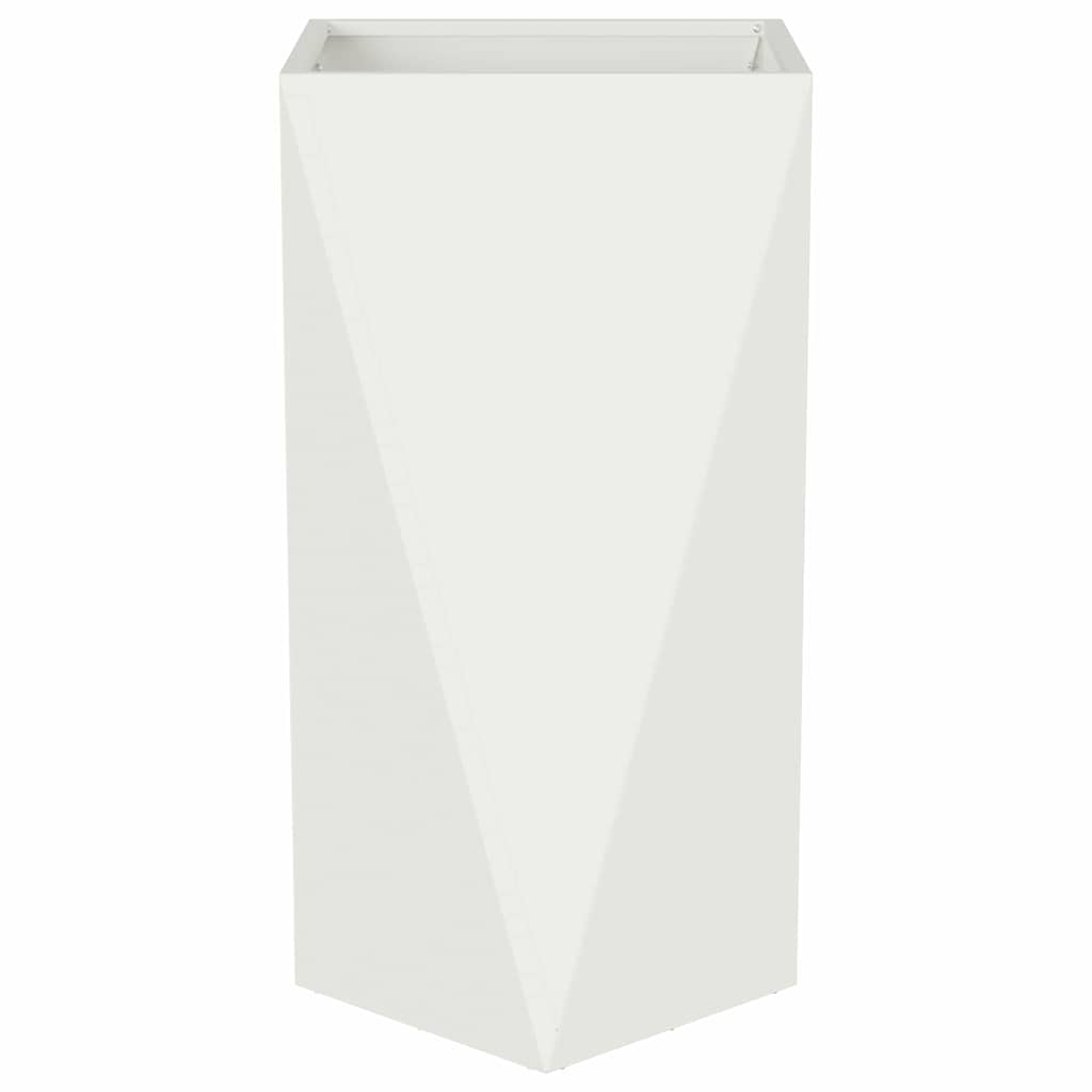 Planter 2 pcs White 40 x 40 x 75 cm Steel