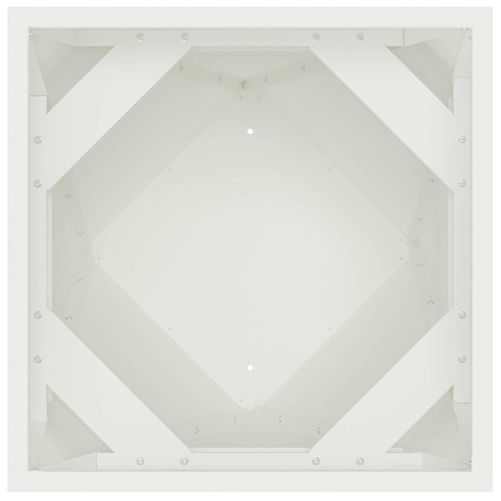 Planter 2 pcs White 40 x 40 x 75 cm Steel