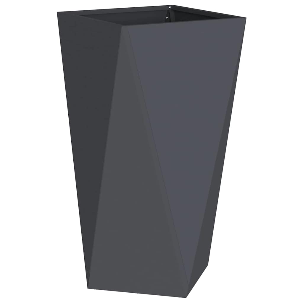 Planter 2 pcs Anthracite 40 x 40 x 75 cm Steel