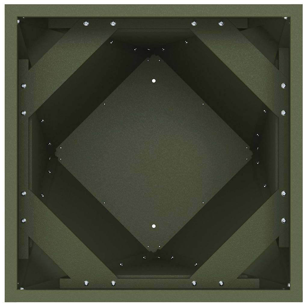 Planter Olive Green 40 x 40 x 75 cm Steel