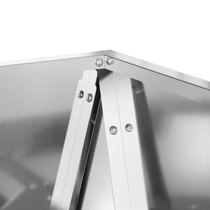 Planter Silver 40 x 40 x 75 cm Galvanised Steel