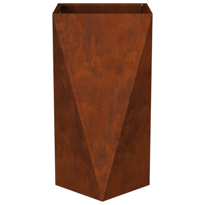 Planter Rusty 40 x 40 x 75 cm Weathering Steel