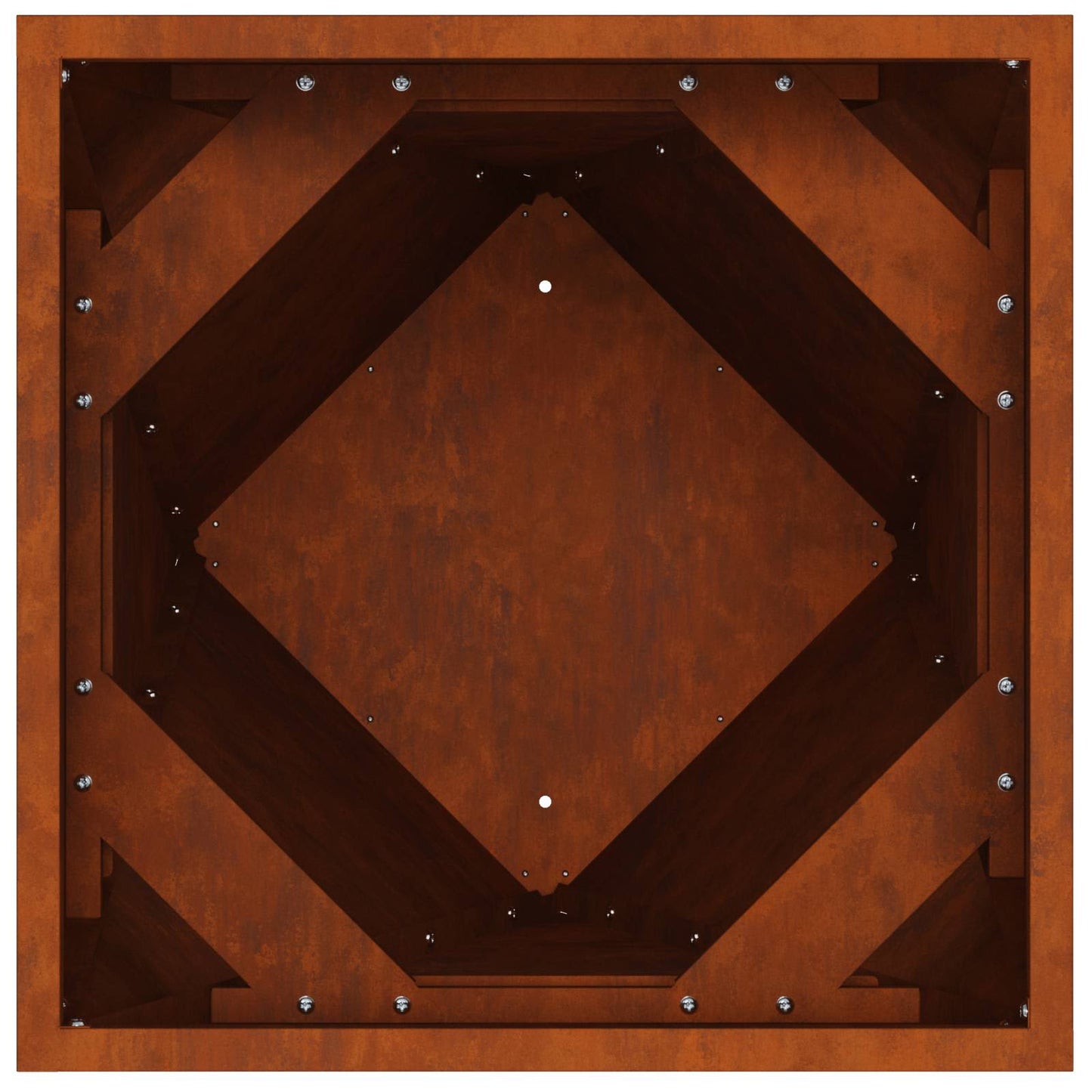 Planter 2 pcs Rusty 40 x 40 x 75 cm Weathering Steel