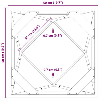 Planter Black 50 x 50 x 75 cm Steel