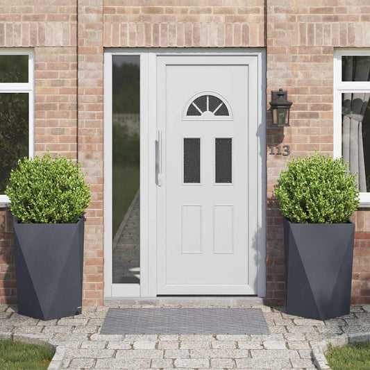 Planter 2 pcs Anthracite 50 x 50 x 75 cm Steel
