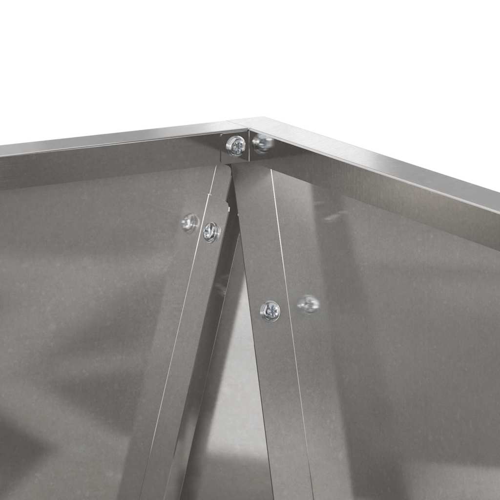 Planter Silver 50 x 50 x 75 cm Stainless Steel