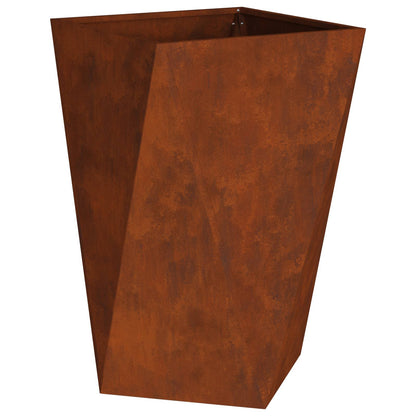 Planter 2 pcs Rusty 50 x 50 x 75 cm Weathering Steel