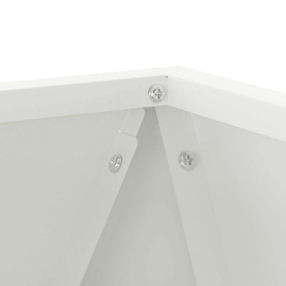 Planter White 30 x 30 x 30 cm Steel