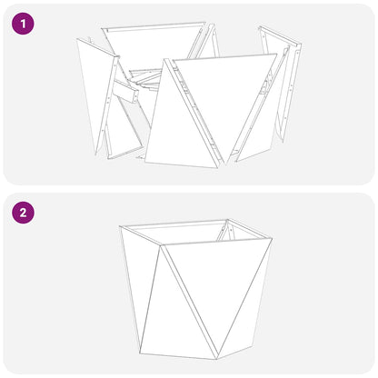 Planter White 30 x 30 x 30 cm Steel
