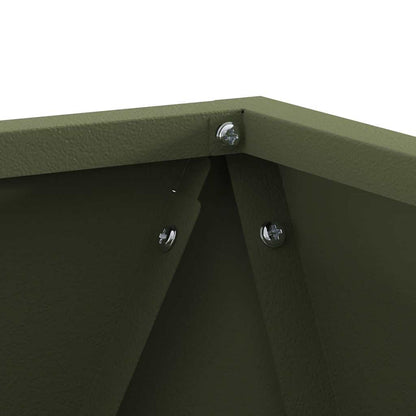 Planter Olive Green 30 x 30 x 30 cm Steel